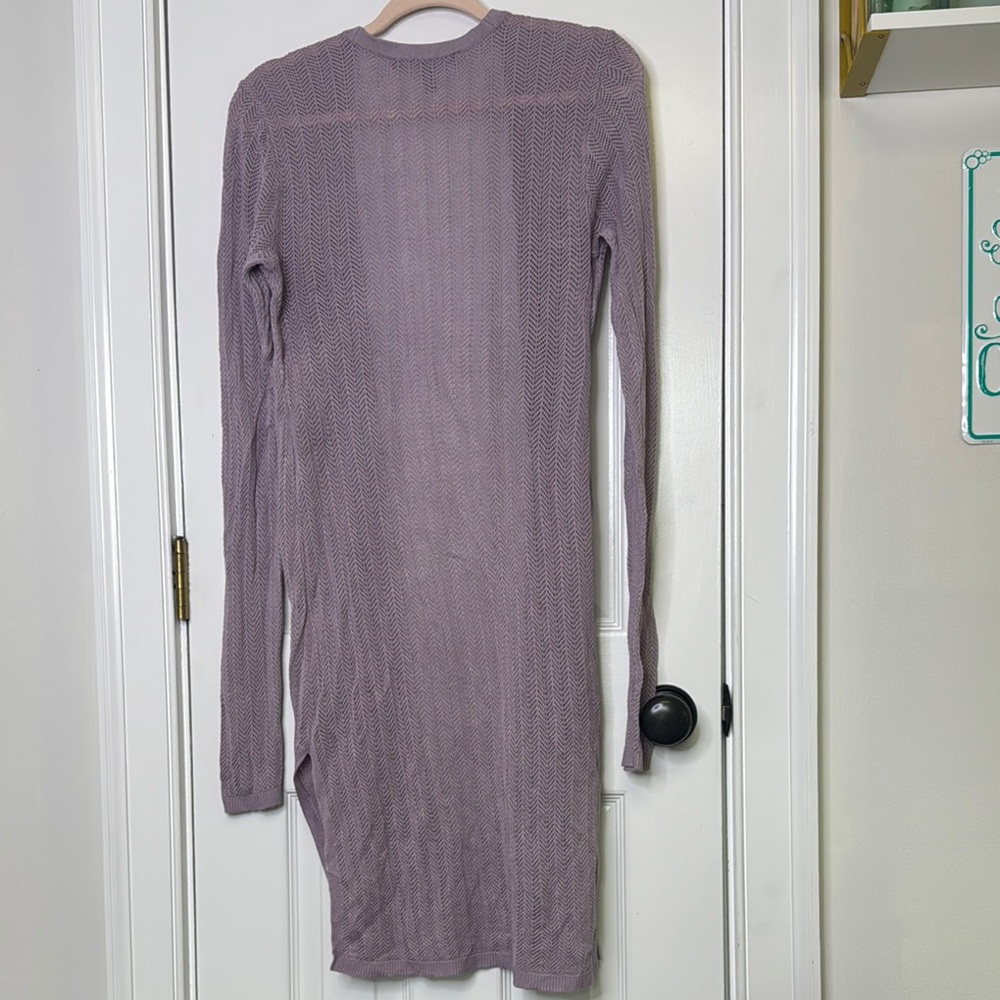 White House Black Market Purple Duster Cardigan Sweater - Picture 7 of 9